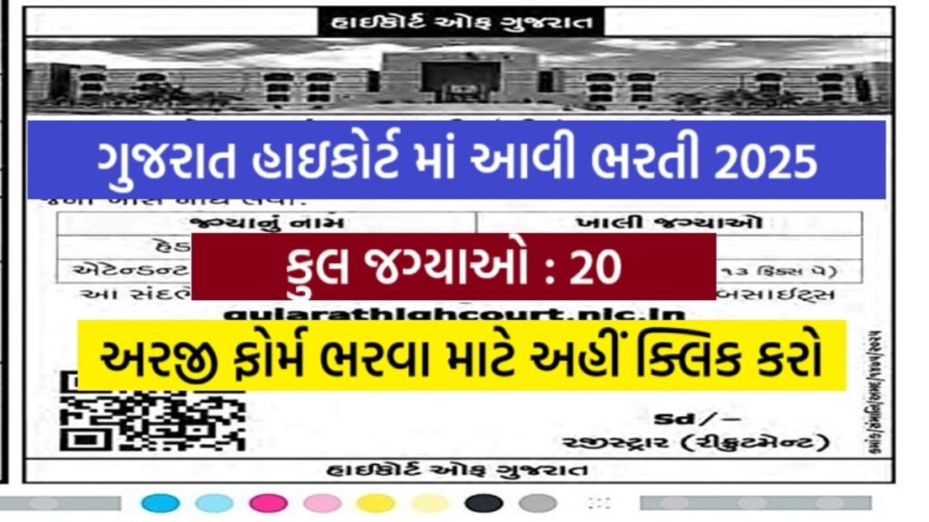 Gujarat High Court Recruitment 2025